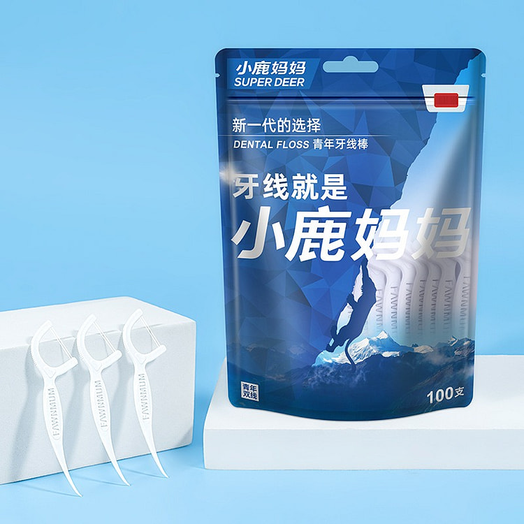 DeerMama Dental Floss Picks 100pcs/1 pack 1 pack