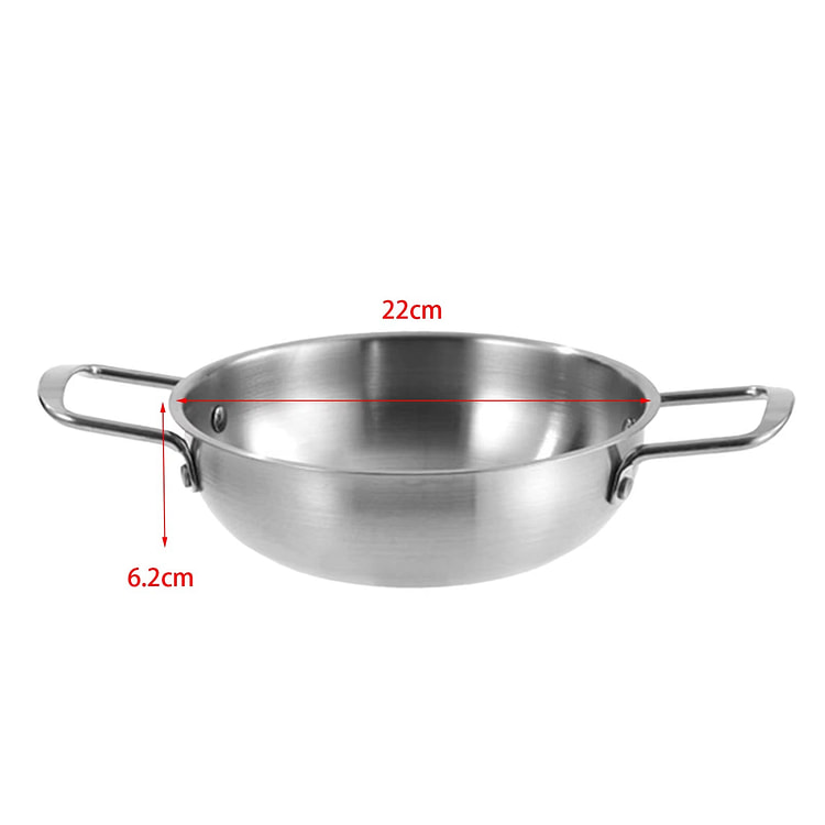 Korean Ramen Pot, Fast Heating, Double Ear, Silver 1 each