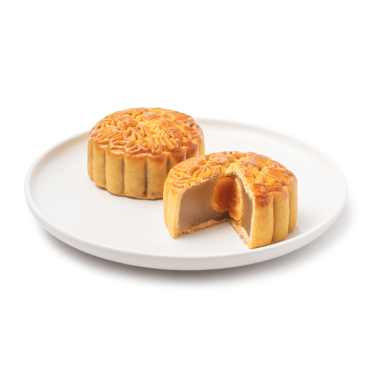Egg yolk with white lotus seed paste mooncakes 1 count