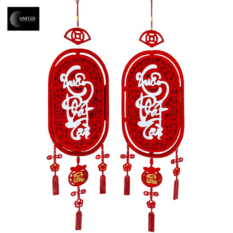 Đồ trang trí treo Tết Nguyên Đán “Xuân Phát Tài” (Gồm 2 cái) 2 cái