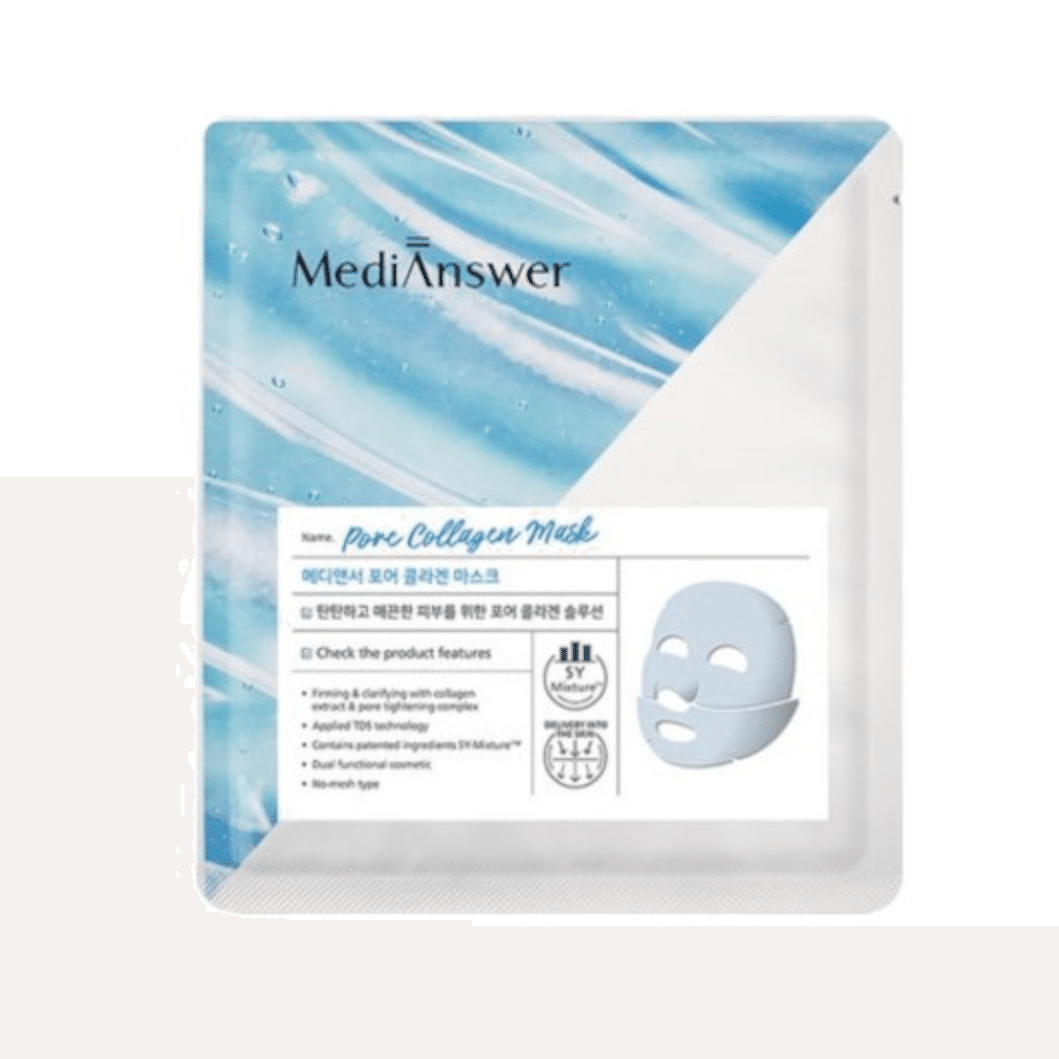 MediAnswer Pore Blue Claryfing 膠原蛋白面膜 收縮毛孔保溼彈力 5 片 5 份