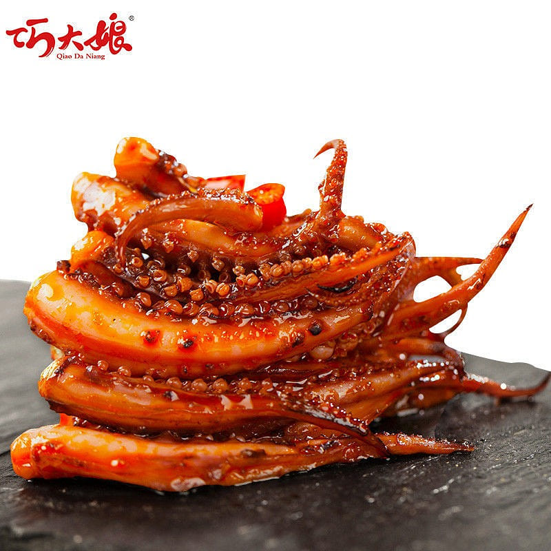 Qiaodaniang Spicy Flavor Sauce Exploded Squid 16g * 20 packs spicy snack snacks 320 g