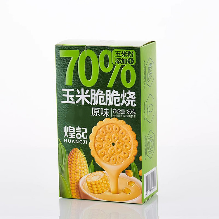 煌记玉米脆脆烧原味玉米饼干 80g*1盒
