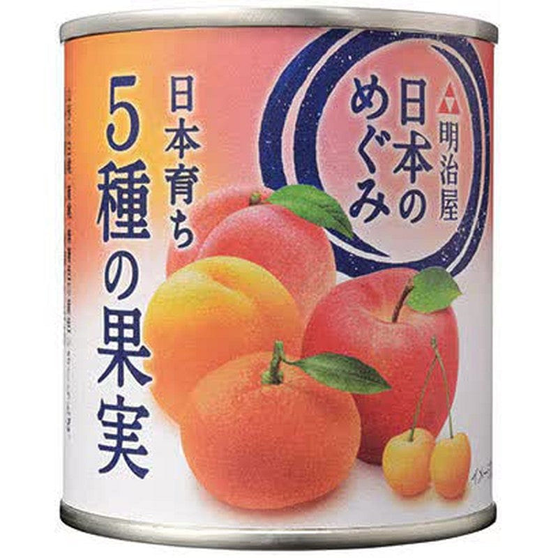 Meijiya 5 Japanese Fruits Blessings 215g Can 1 each