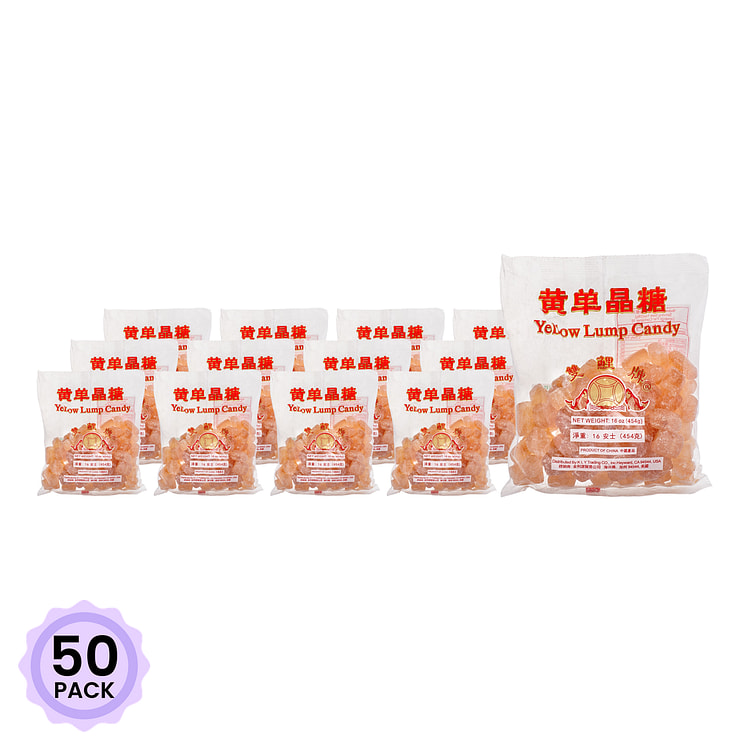 Shuanglipai Yellow Lump Rock Candy 16 oz*50 pack