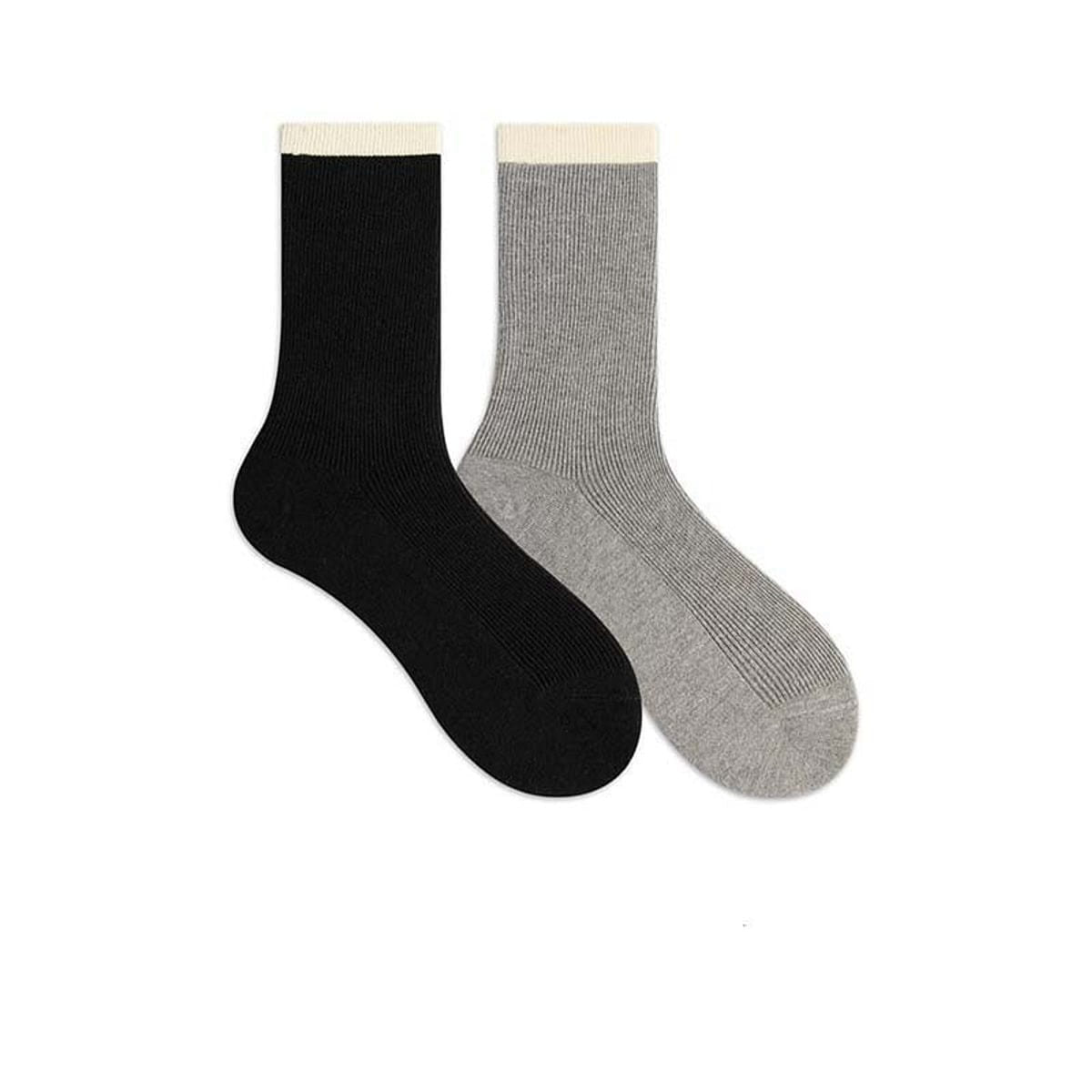 Korean Sweet Campus Look Socks 2 Pairs 1 pack