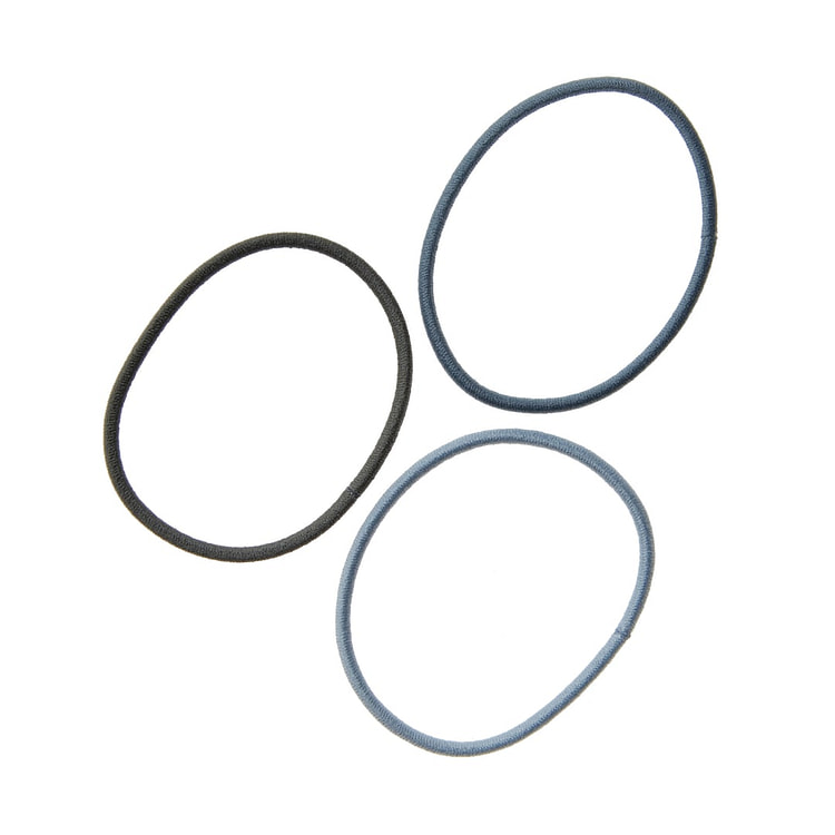 muji无印良品 发圈头绳 蓝色系 3根装 1 份