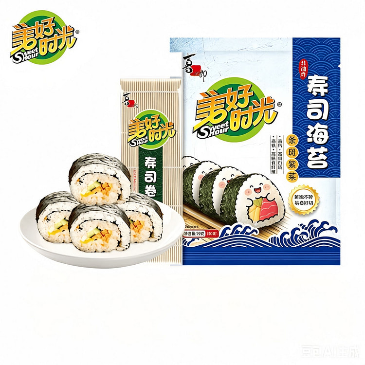 Meihao Shiguang Sushi Nori With Sushi Mat 30 Sheet 39 g