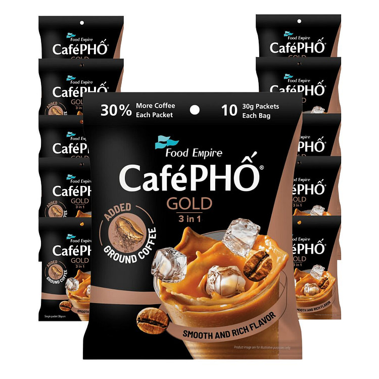 [Cafe Pho Gold] Instant Milk Coffee  10 Patckets 10 pack