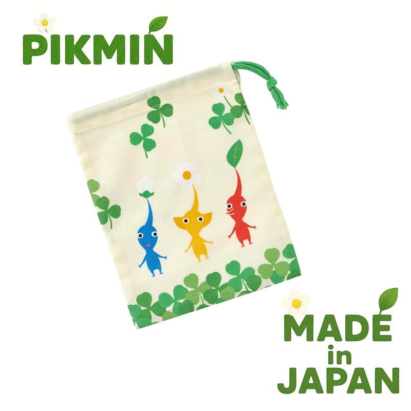 Pikmin Kids Drawstring Cup Bag Made in Japan 1 each