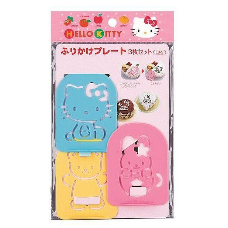 OSK 凯蒂猫 便当甜点用粉酱料装饰模板三件套 1 个