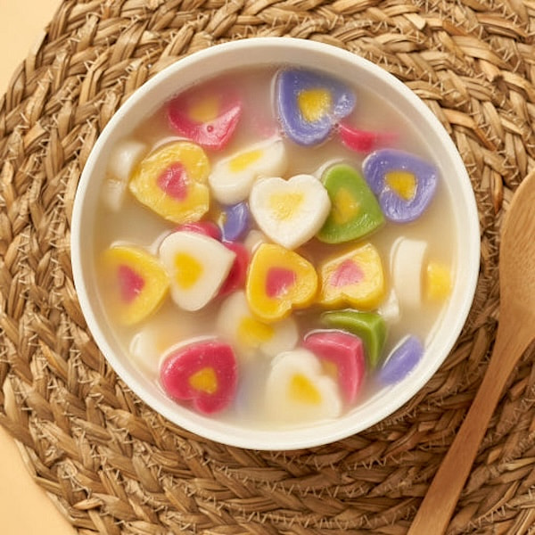 [Miji] Heart-Shaped Rice Cake Soup Slices