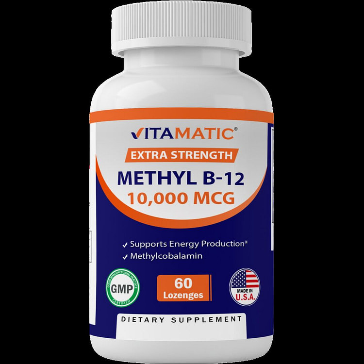 Methyl B12 (Methyl-cobalamin) 10,000 mcg - 60