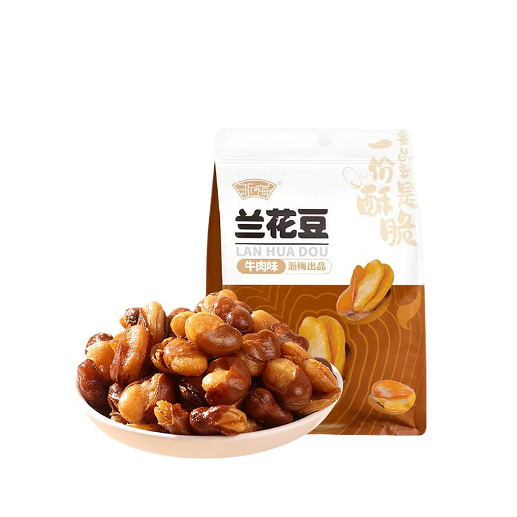浙梅 蚕豆兰花豆下酒菜香酥豆牛肉味 506g*1袋