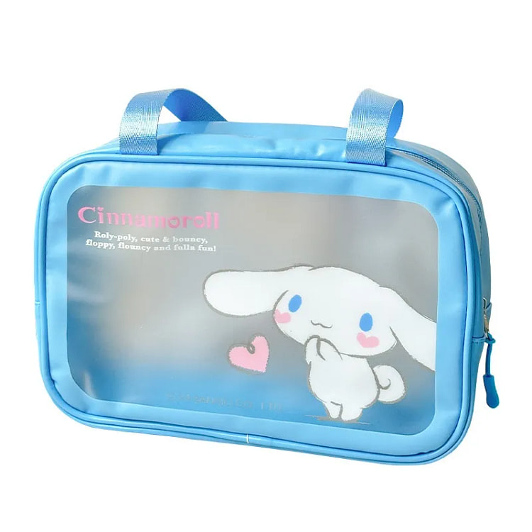 【中国直邮】日本 SANRIO 三丽鸥 磨砂化妆包 防水便携式 手提旅行 收纳袋 大容量可爱洗漱包-大耳狗款 1个*|预计到达时间3-4周