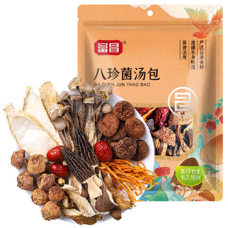 Deluxe 8 Mushroom Soup Pack Herbal Ingredients 70g