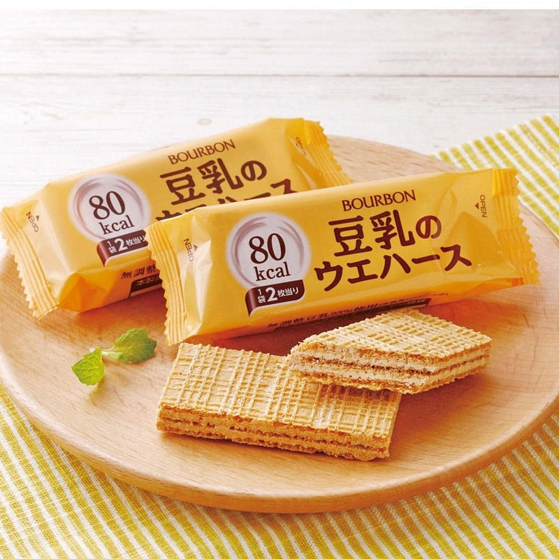 BOURBON Soy Milk Wafer Biscuits 16pcs 107g 1 each