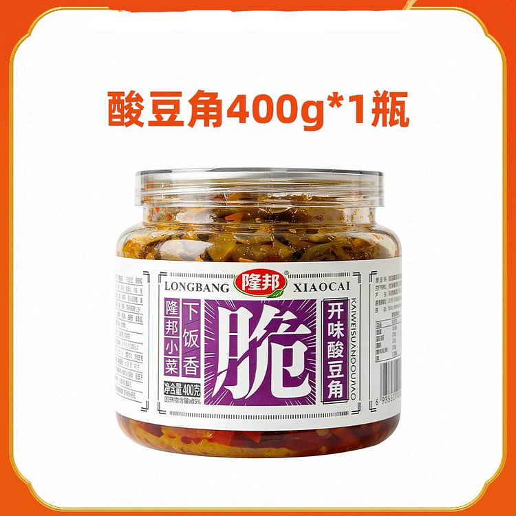 Longbang Open Flavored Sour Bean Cake 400g * 1 Bot 400 g