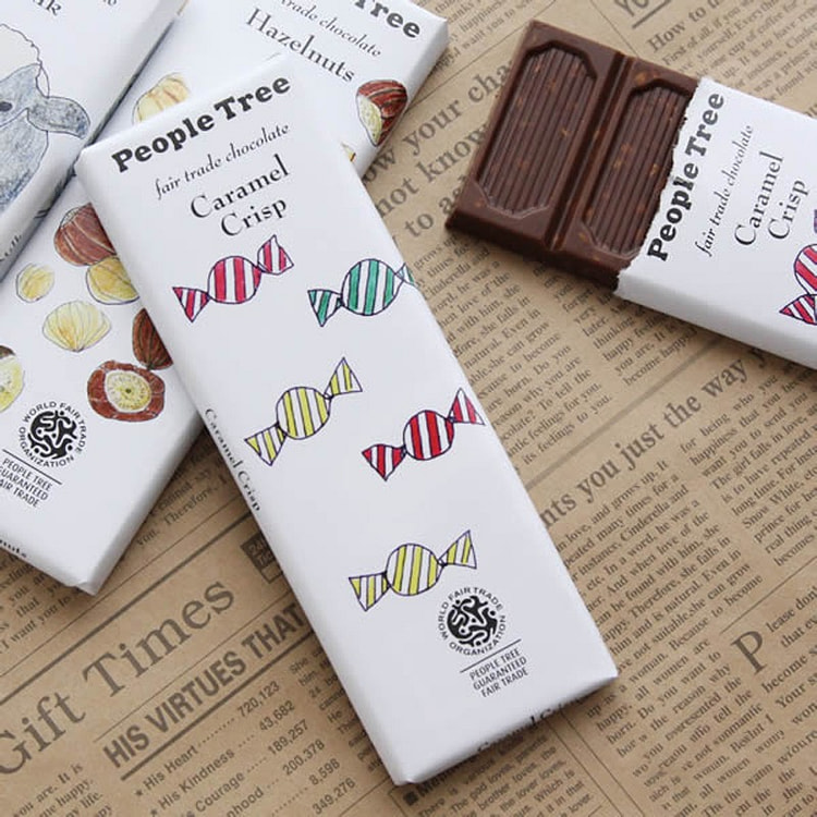 Kẹo People Tree sô cô la caramel giòn hữu cơ 50g