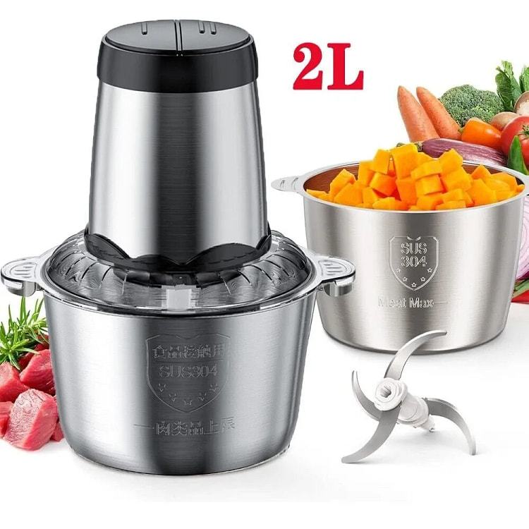 2L Electric Food Chopper Electric Stainless 1 pack