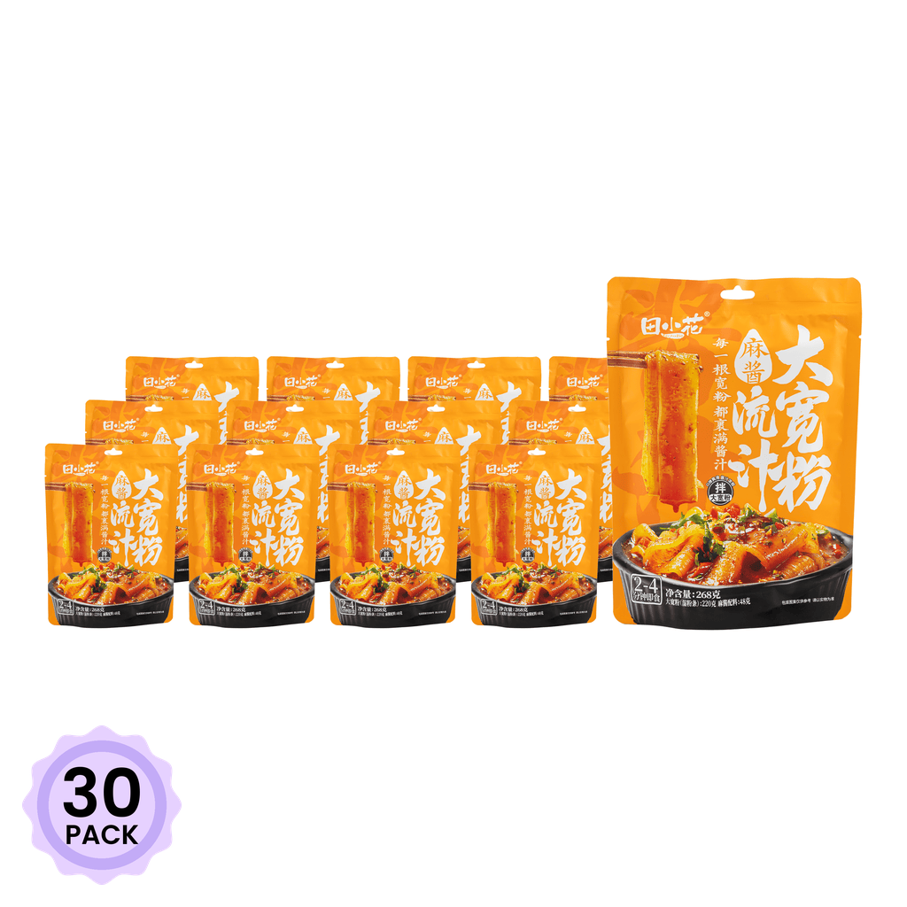 田小花 流汁大寬粉 麻醬味 268 克*30 包