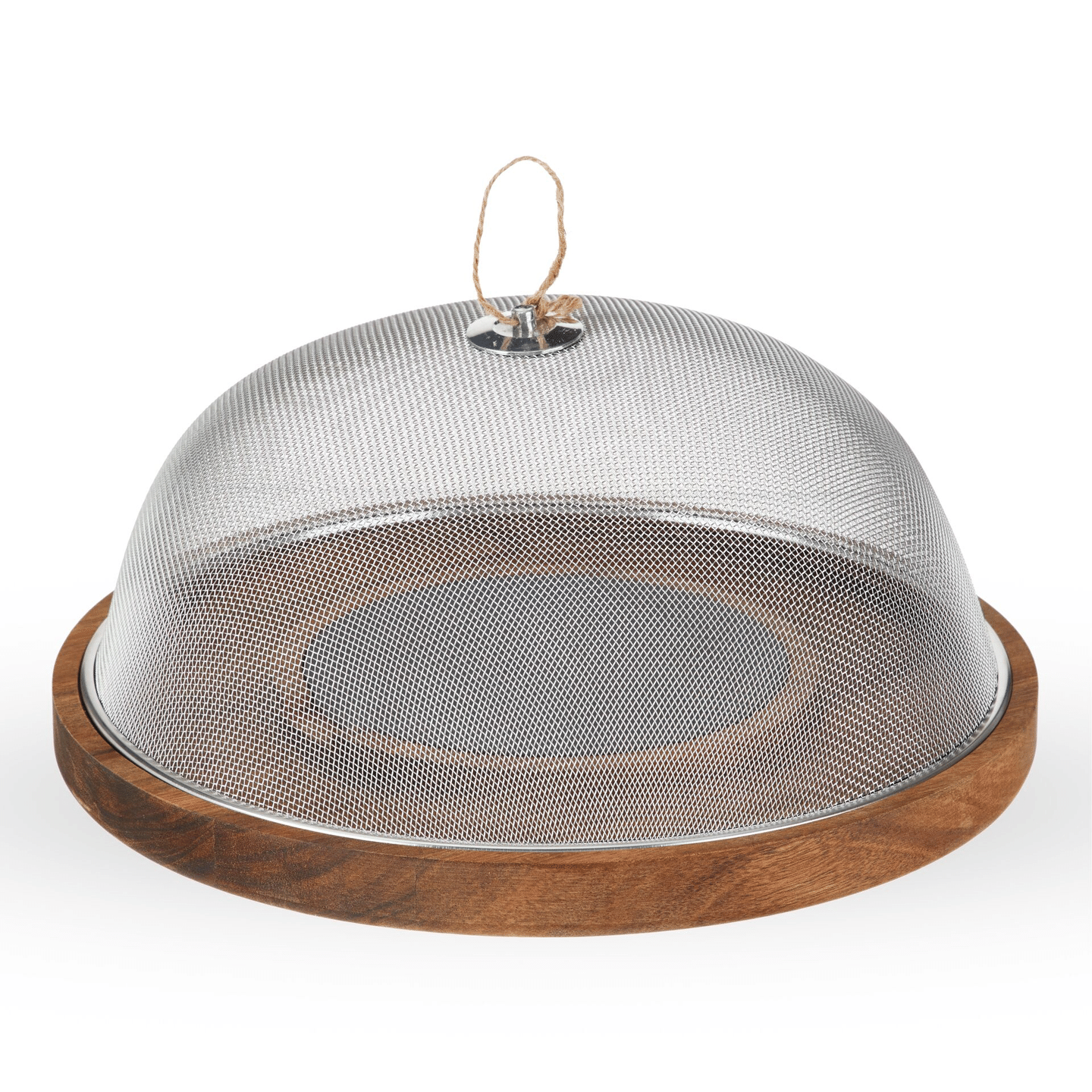 Twine Slate & Acacia Wooden Charcuterie Board With Dome Cover, Outdoor Entertaining Cheese Board, Snack platter, 3-Piece Set 1 each