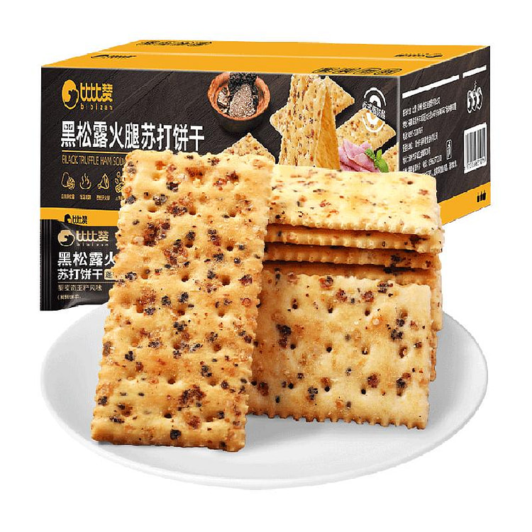 比比赞黑松露火腿苏打饼干300g*1箱 300 克