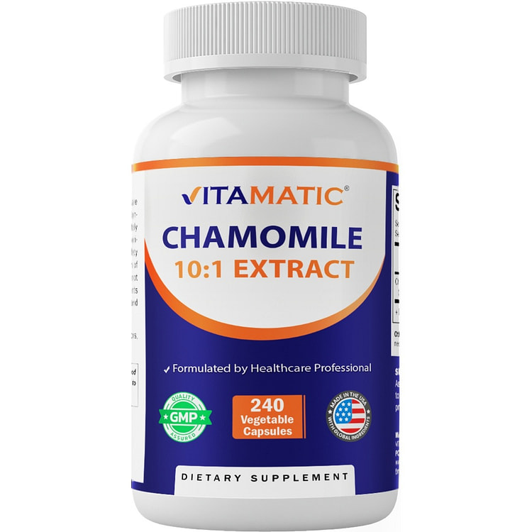 Vitamatic Chamomile 250 mg, 240 Capsules