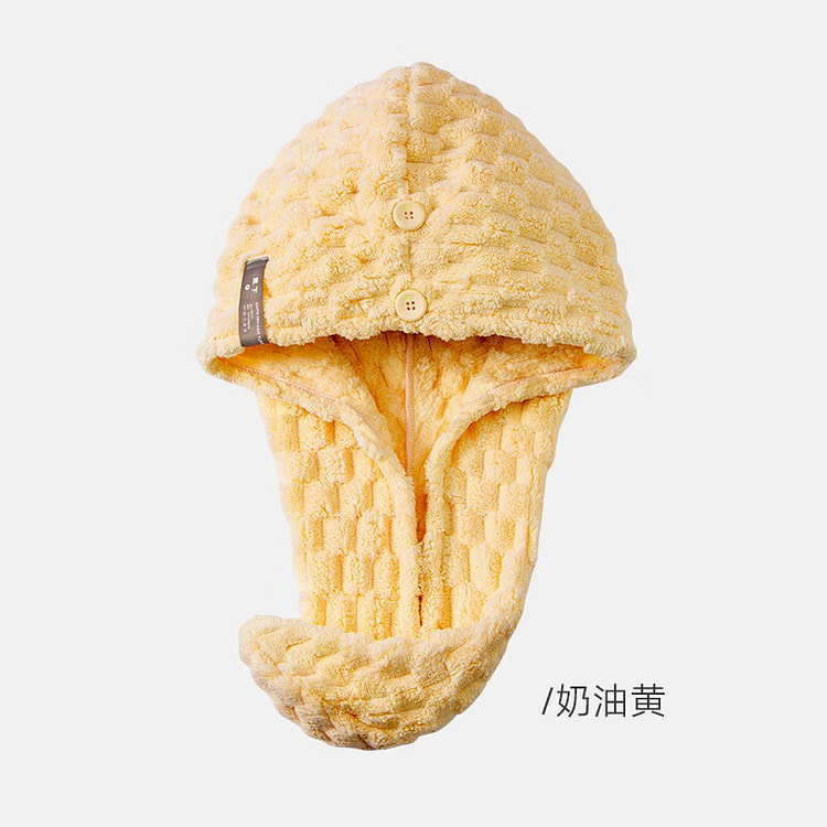 蕉下 云朵绒干发帽 奶油黄 1 个