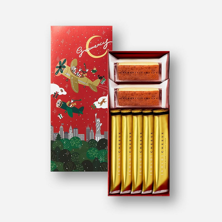 【日本直邮】东京站期间限定 NEW YORK HOLIDAY 冬季限定的华丽甜点盒   年终奖励  两种7个装