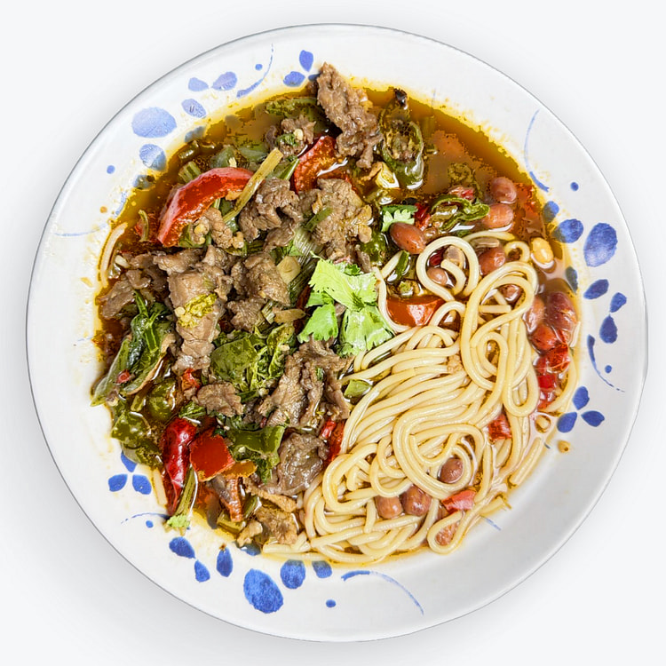 爆辣双椒牛肉汤粉（圆粉）