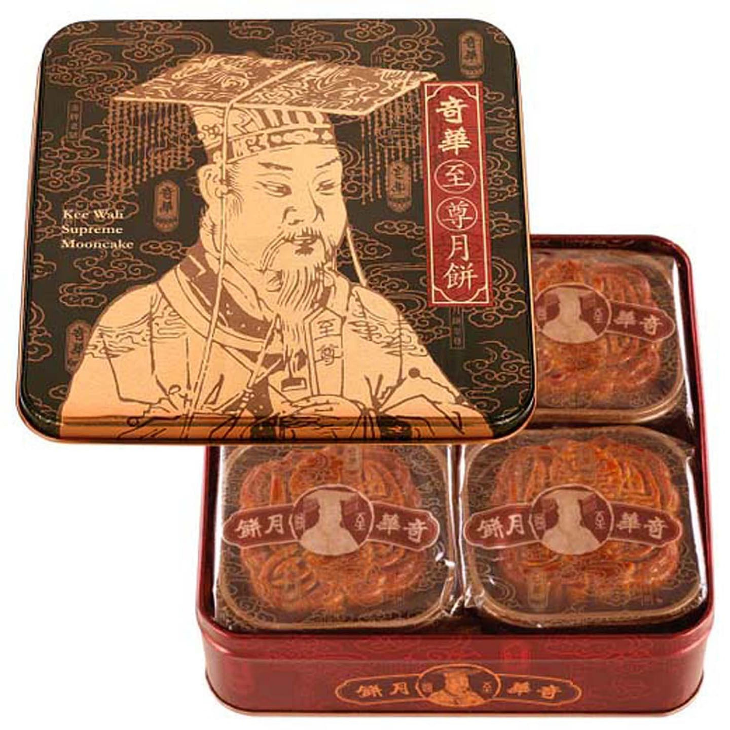 奇华双⿈⾦⿈莲蓉⽉饼 1 盒