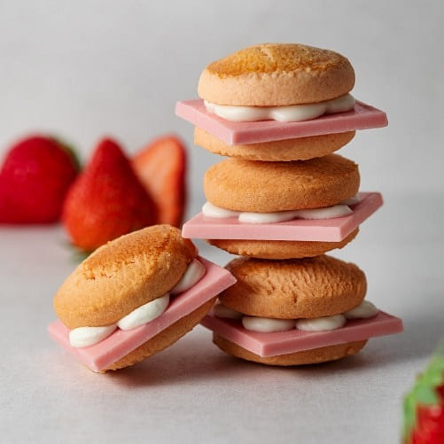 Japan CAPTAIN SWEETS BURGER Spring Limited Strawberry burger Gift Box 3pcs 1 box