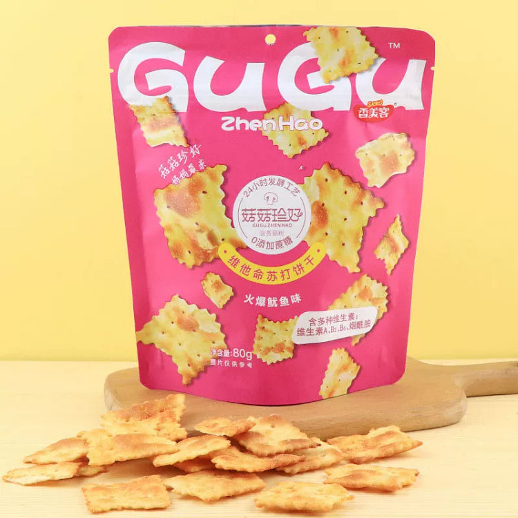 Spicy Squid Soda Crackers 80g * 1 Bag 80 g