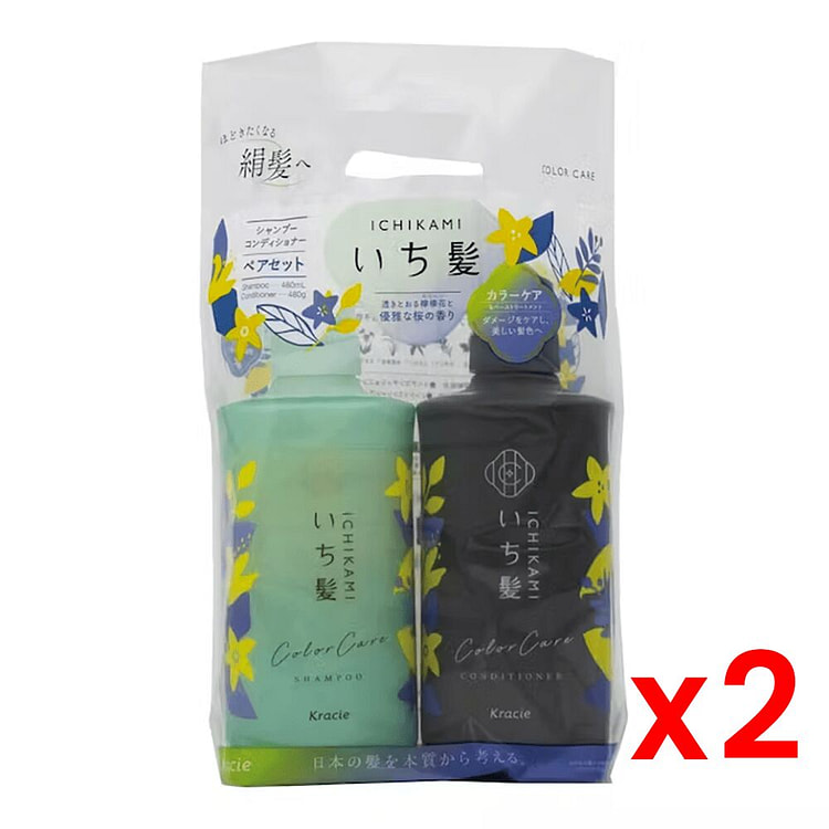 Ichikami Color Care Shampoo & Conditioner 480gx2x2 1 count