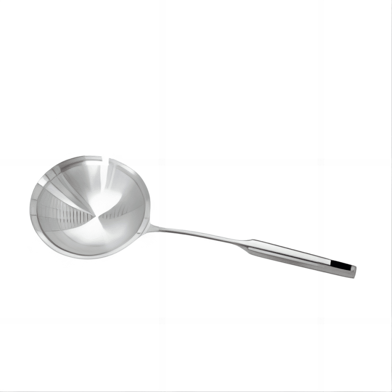 Qing Exhibition 16cm Stainless Steel Long Handle Round Strainer 1 count