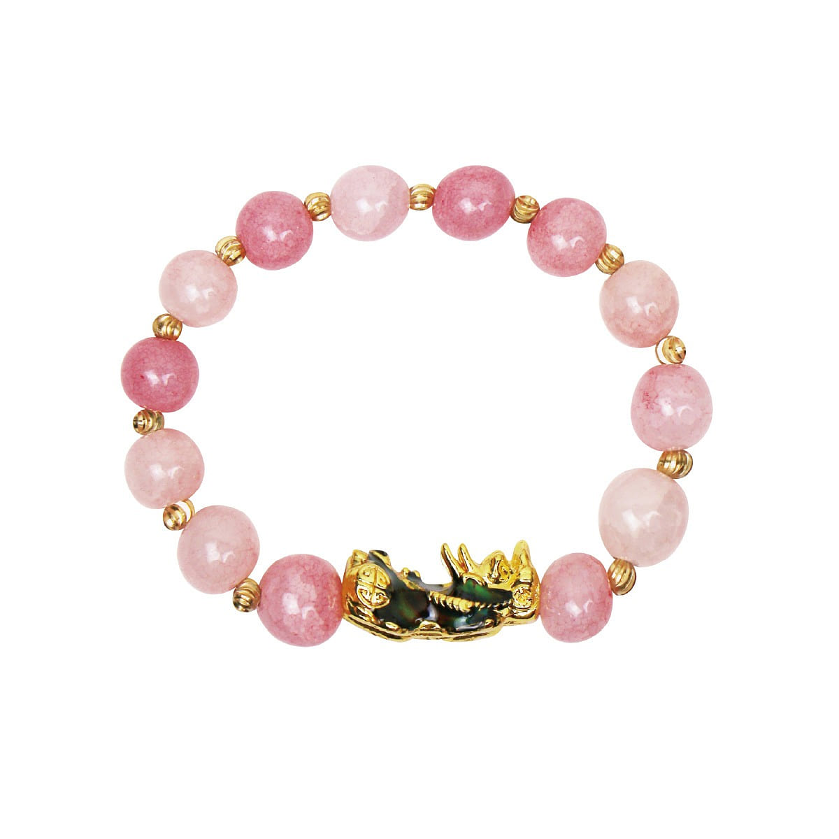 MAZUBUYBUY Zhenlan Pixiu Pink Glaze Bracelet 1pc 27 g