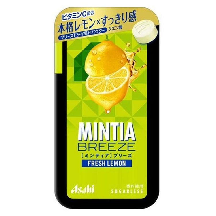 日本直邮  朝日Mintia 清凉感口气清新润喉糖 薄荷柠檬味 30粒/