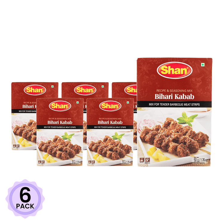 Shan 烧烤调味料(Bihari Kabab) 1.76 盎司*6 包