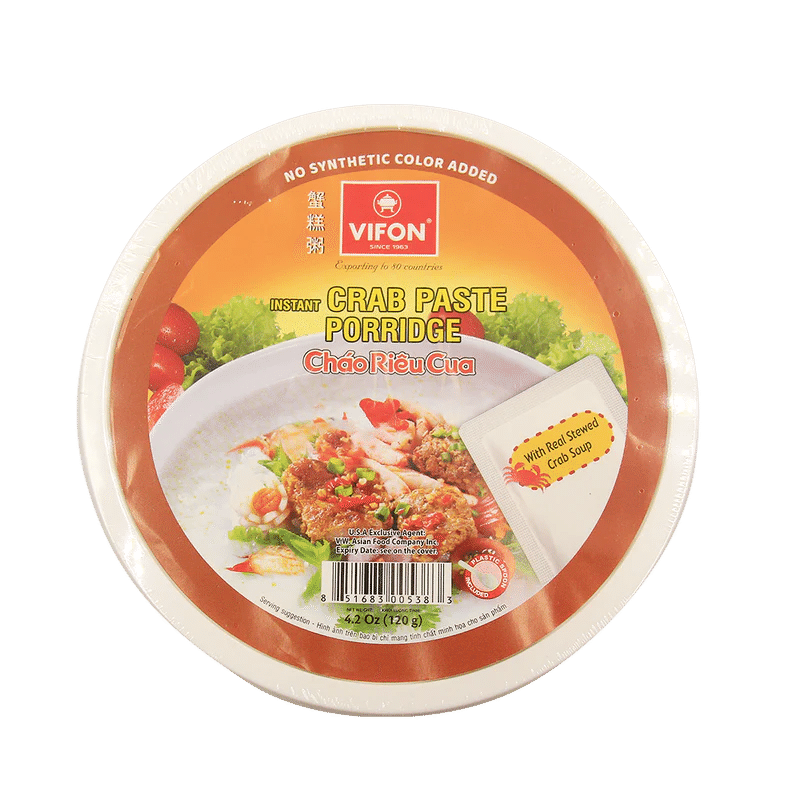 Vifon Instant Porridge With Crab Paste Bowl 1 count 1 each