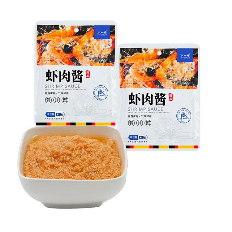 Sea Fortune 虾酱 海鲜酱 即食酱料下饭菜拌炒酱熟虾酱 120g*2pcs