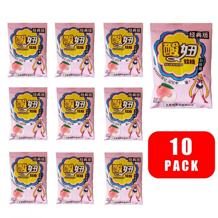 Sour Chewy Candy, Peach (10 pcs) 150 g