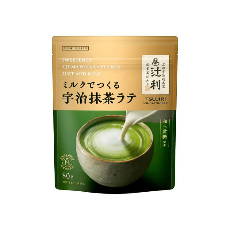 辻利 可牛奶豆乳冲饮 厚乳抹茶拿铁 80g 1 份