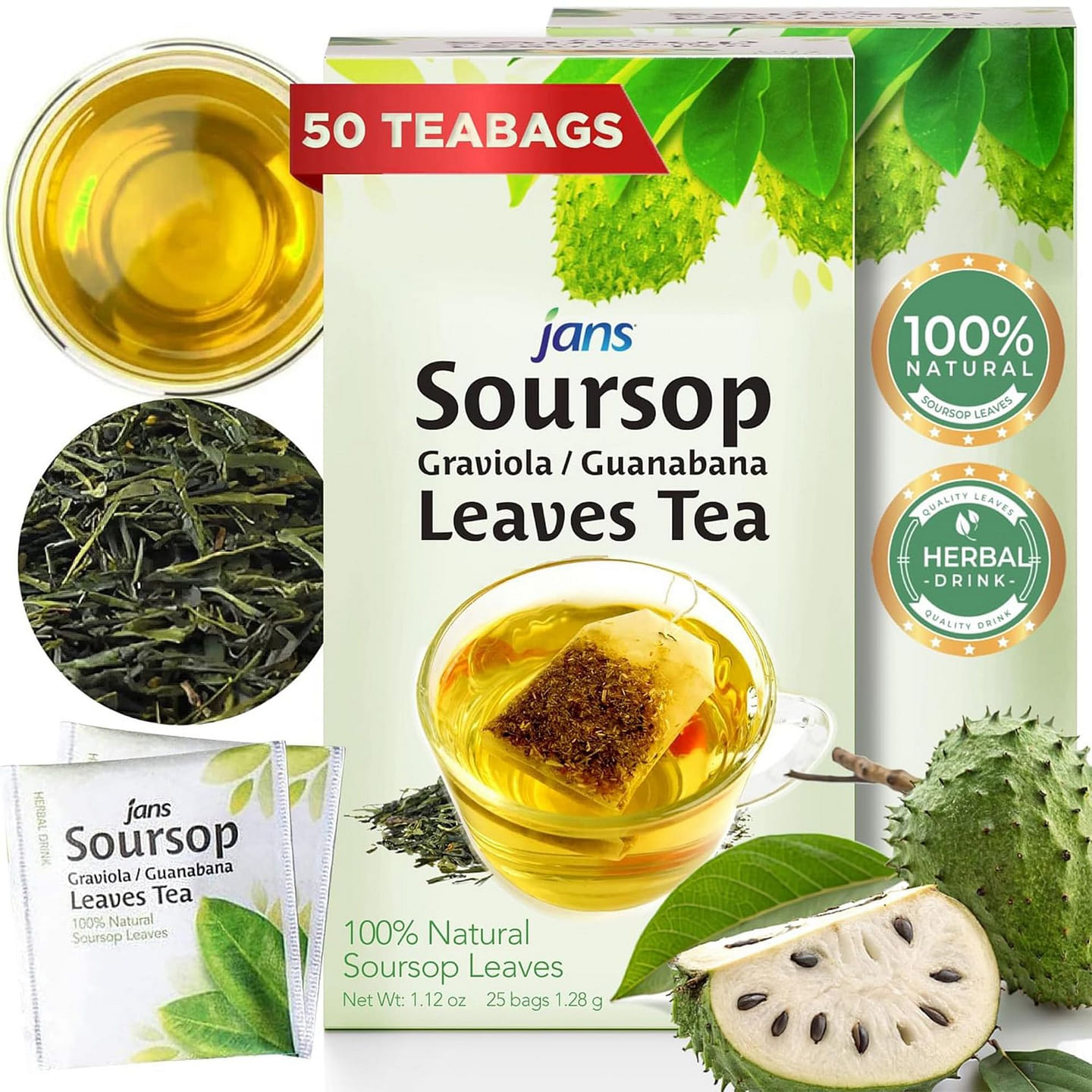Jans – Soursop Tea 50 Count, Pack of 1 50 count