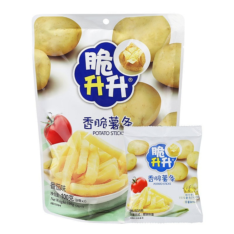 脆升升薯条 马铃薯鲜切薯条 番茄味100g*1包