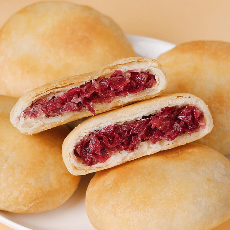 丫眯鲜花饼 云南特产玫瑰饼 零食糕点月饼1盒10枚