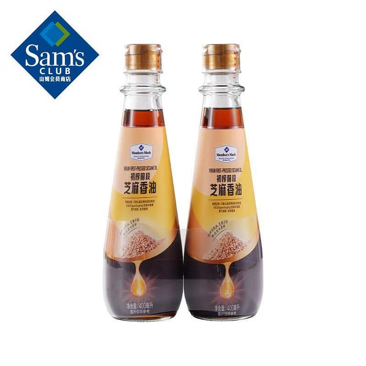 山姆 初榨前段芝麻香油（400ml*2） 800 毫升