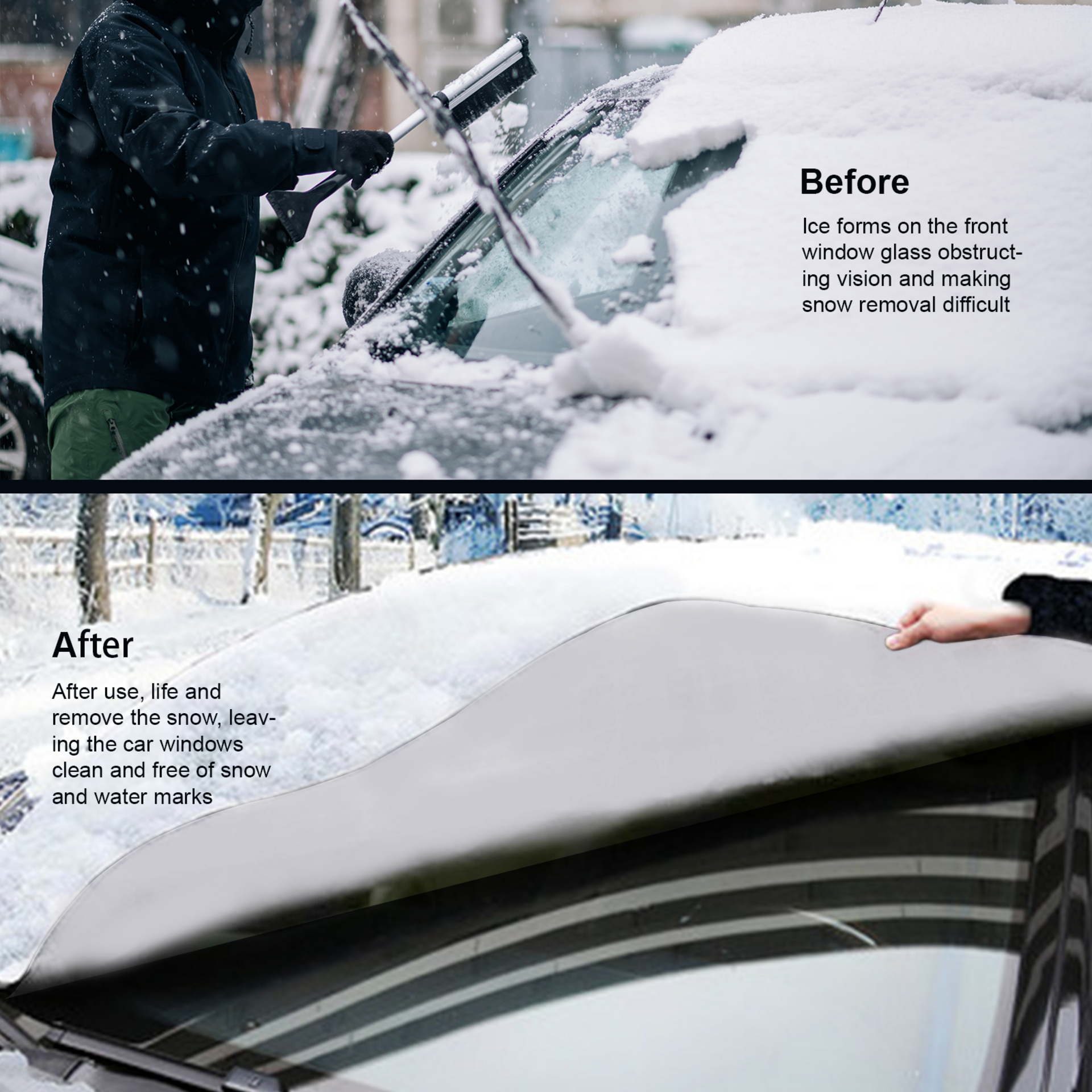 Front Windshield Snow Cover - Magnetisk Frost Guard For Car