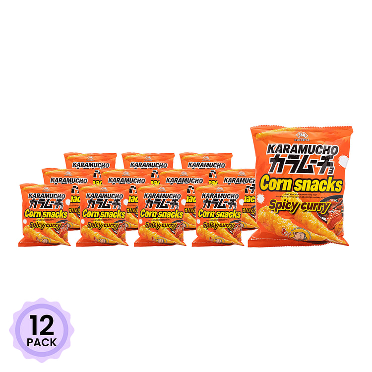 湖池屋 玉米脆条 香辣咖喱味 65 克*12 包