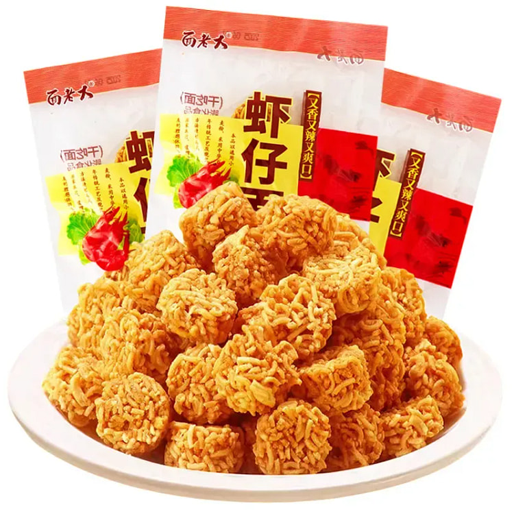 面老大虾仔面拉面丸子童年怀旧干脆面30g×5袋 150 克